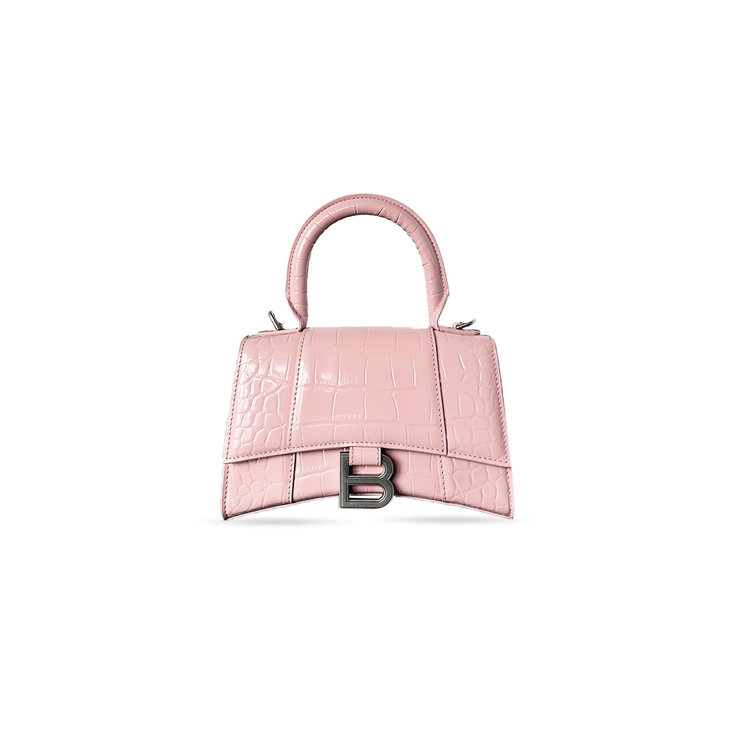 BALENCIAGA WOMEN'S HOURGLASS HANDBAG XS IN LIGHT PINK 5928331LR7Y5906 (18.8*13*7.9cm)